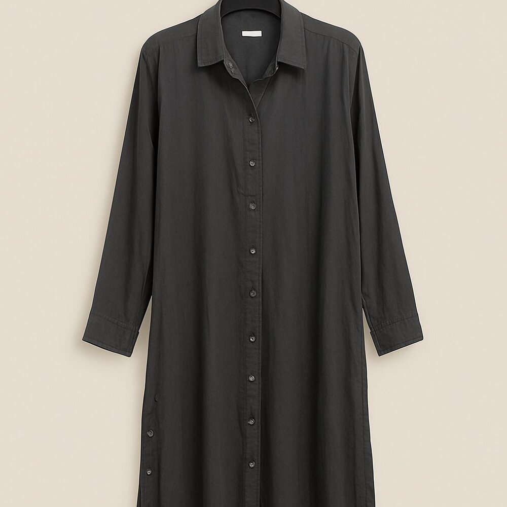 J. Jill Maxi Linen Blend Grey Dress Size Medium